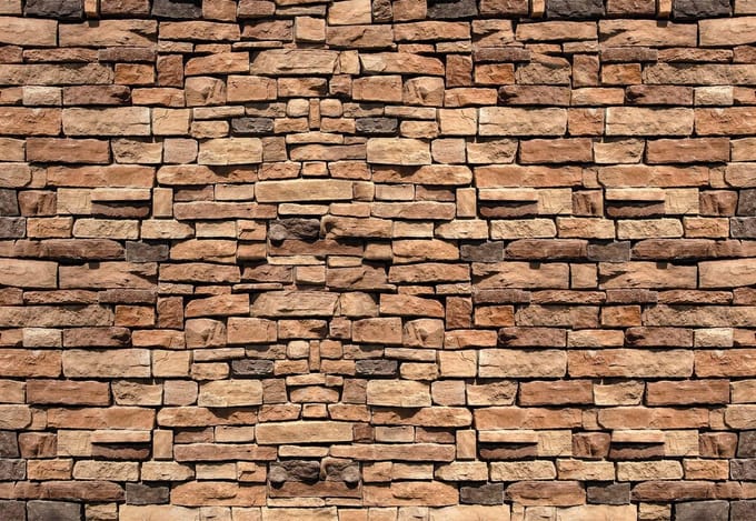 Fotobehang Stone Wall | XL - 208cm x 146cm | 130g/m2 Vlies