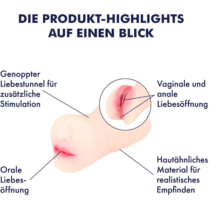 Natuurlijke masturbator, 17 cm