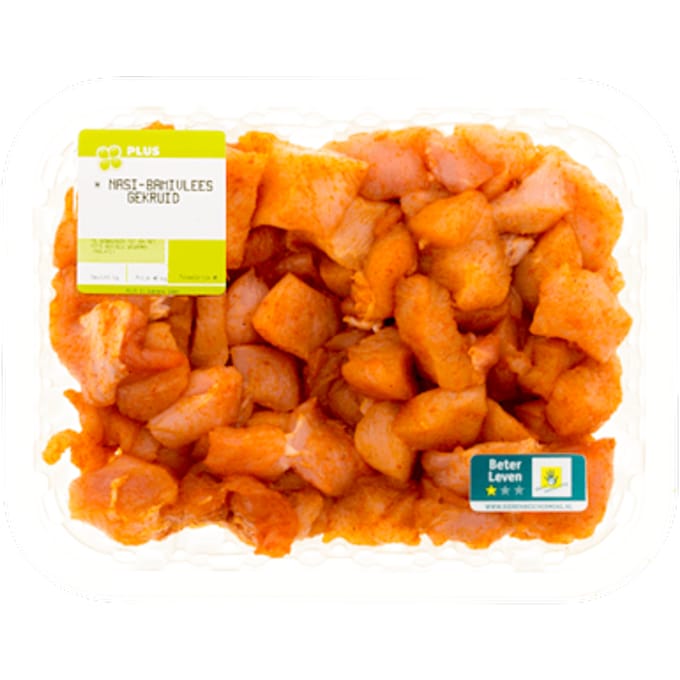 Nasi-bamivlees gekruid