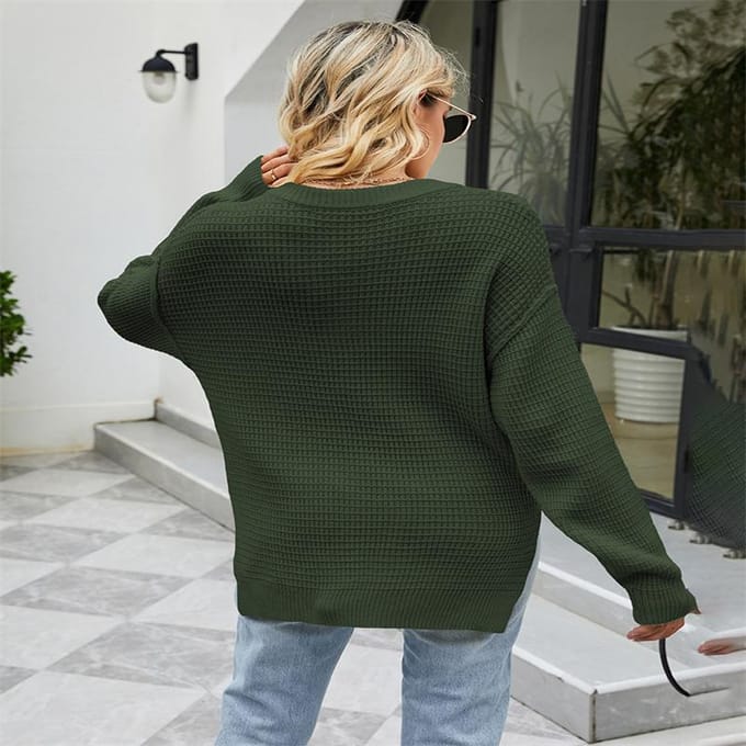 Pull en tricot pour femme, pull ample à simple boutonnage, veste Cardigan, nouvelle collection automne et hiver S gris