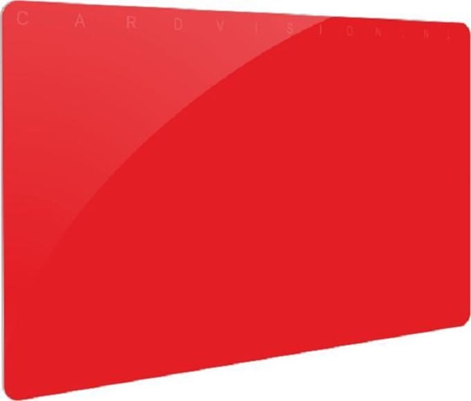 Gekleurde PVC kaart - rood