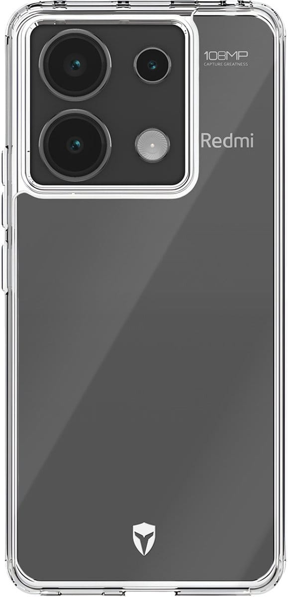 Force Case, Hoesje geschikt voor Redmi Note 13 Pro - FEEL Versterkt Tryax System met 3D Inserts, Transparant
