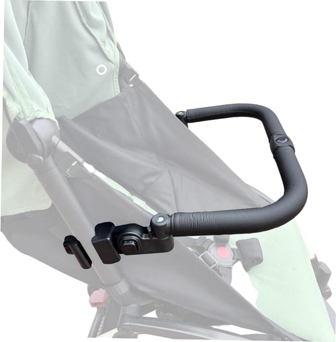 Bumper Bar Kinderwagen - Stootbeugel Kinderzitje - Extra Ondersteuning Kind - Verstelbare Hoek - 32-45 cm - Zwart