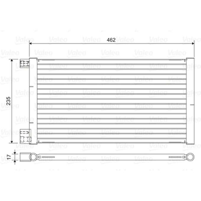 Condensator, airconditioning VALEO 814433