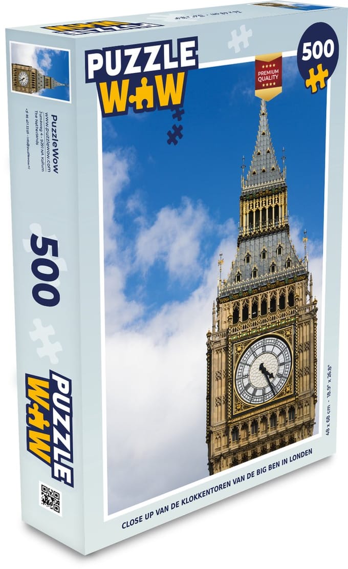 Puzzel Close up van de klokkentoren van de Big Ben in Londen - Legpuzzel - Puzzel 500 stukjes