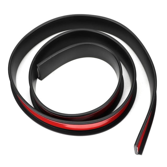 4,5 cm x 1,5 m Universele Auto Rubber Wenkbrauwstrip Beschermer Sierlijst Auto Accessoires black