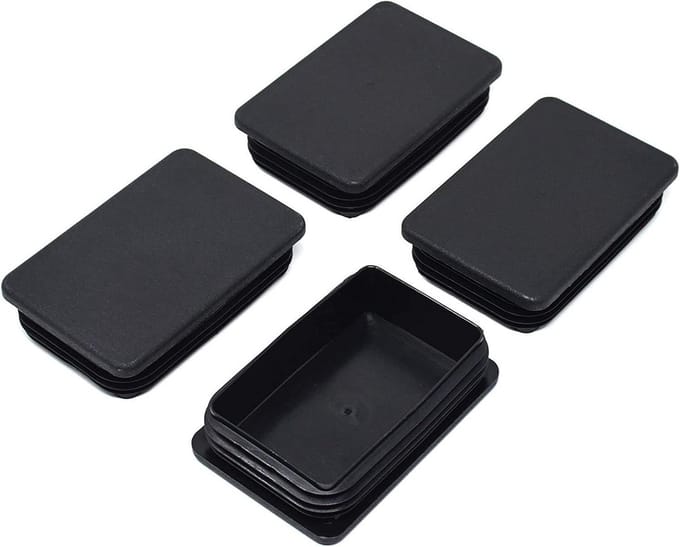 4x Vierkante Buisdoppen met Lamellen voor 60x40mm Buis