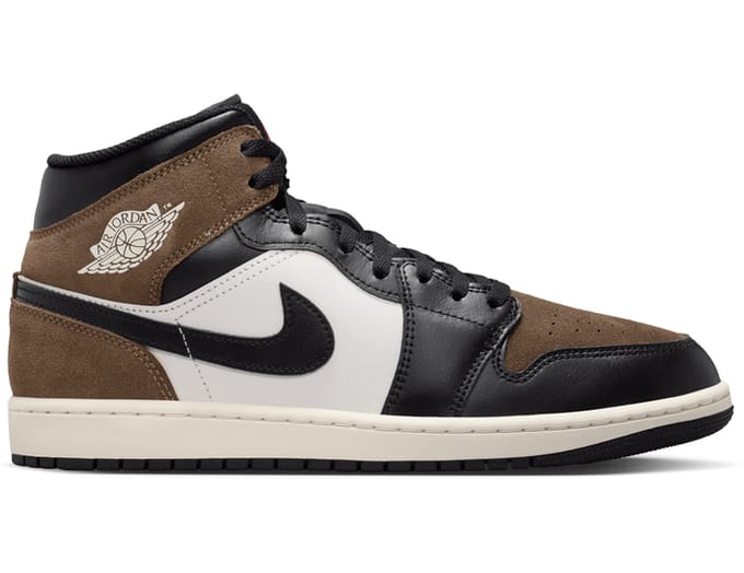 Jordan Aj1 Mid Sneakers Heren - Zwart - Maat 42 - Leer, Synthetisch