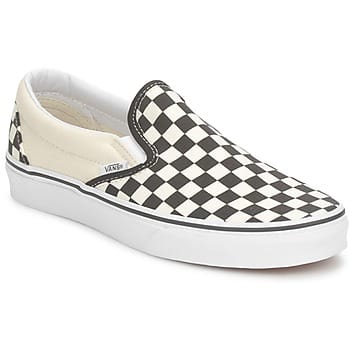 Vans Classic Slip-On Unisex Zwart Wit Checkboard Canvas Skate Trainers