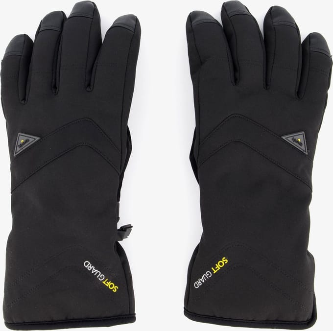 Kjelvik dames softshell skihandschoenen zwart - Maat L
