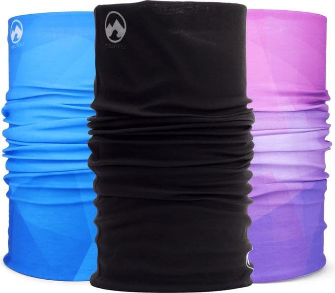 MowMow 3-pack Nekwarmer - Sjaal - Bandana - Fiets - Sport - Wintersport - Heren - Dames
