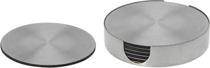 Excellent Houseware Onderzetters rvs 6 stuks 105x105x32mm