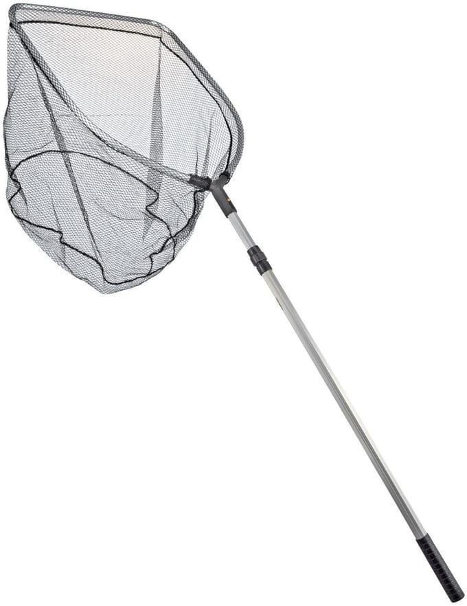 HI Schepnet XL - telescopisch- 95 / 155 cm - grijs - aluminium - visnet / vlindernet - uitschuifbaar