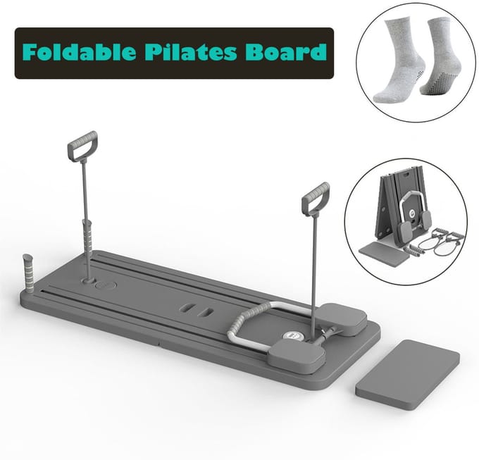Pilates Reformer 4-in-1 Pilates Trainer, Push-Up Buikspierroller