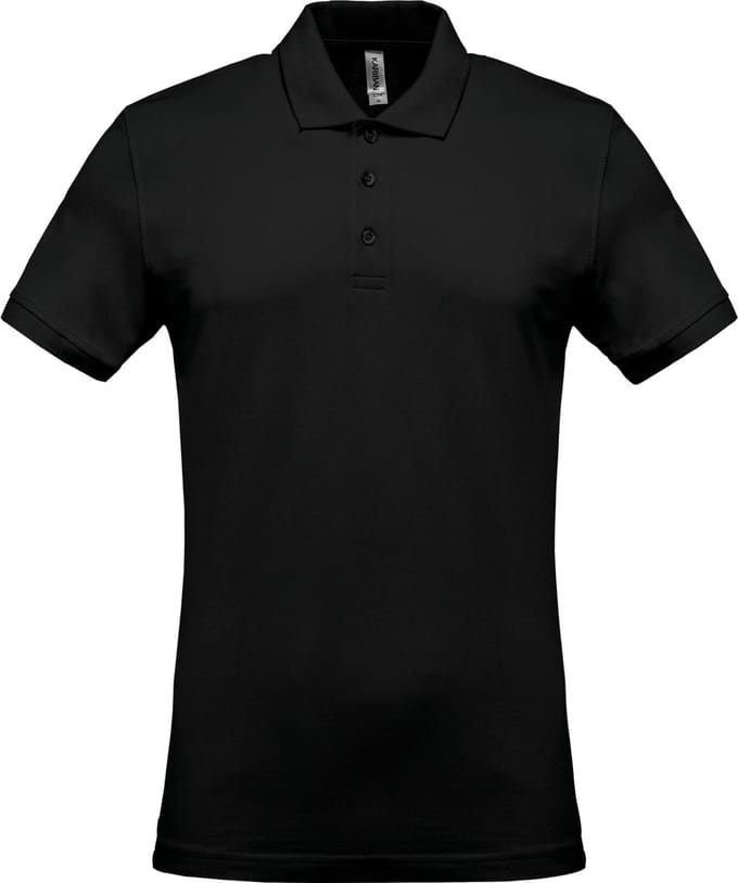 Kariban Piqué-herenpolo korte mouwen K254 - Black - M