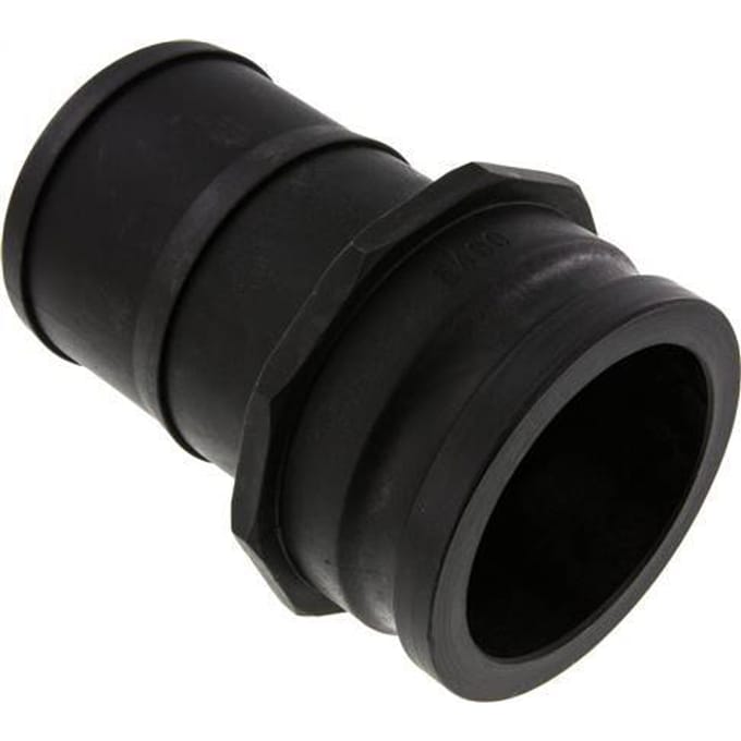 Camlock DN 90 (4'') Koppeling Polypropyleen met slangpilaar (100 mm) Type E MIL-C-27487