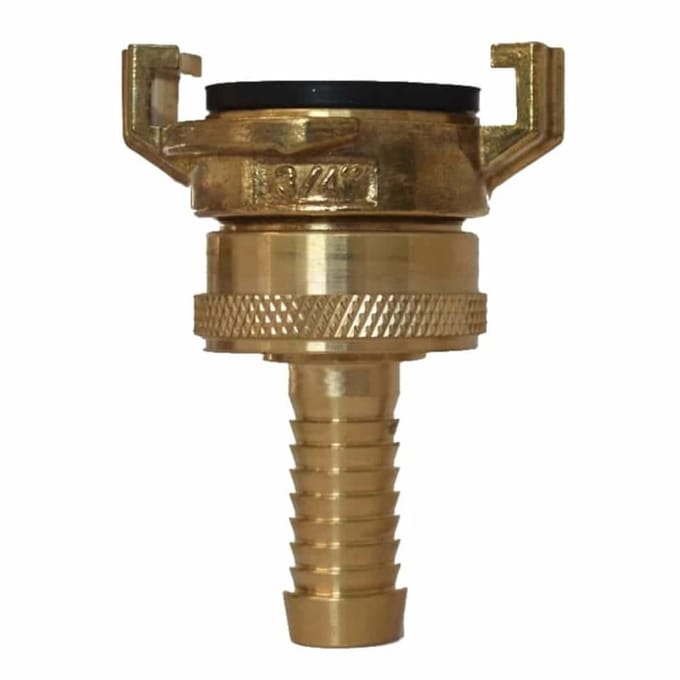 Messing Saugkoppeling 1/2 inch met Contramoer