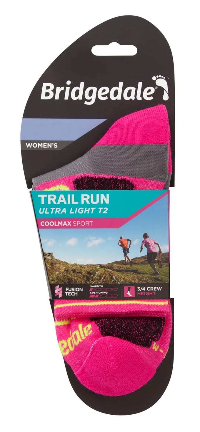 Bridgedale - Dames Hardloopsokken Ultralicht Merino - Roze