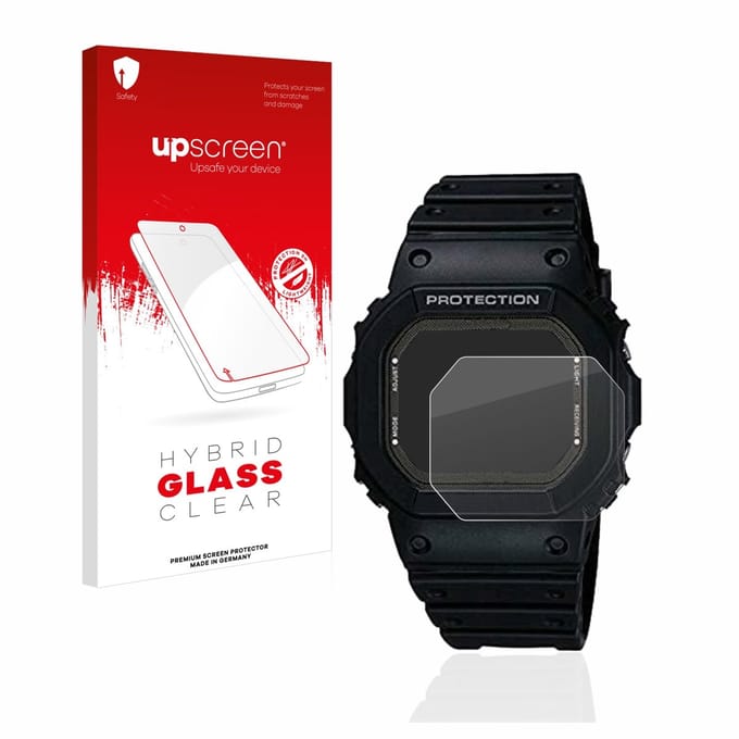 upscreen - Screenprotector voor Casio G-Shock GW-5000-1JF - Folie Beschermfolie Beschermglas transparant