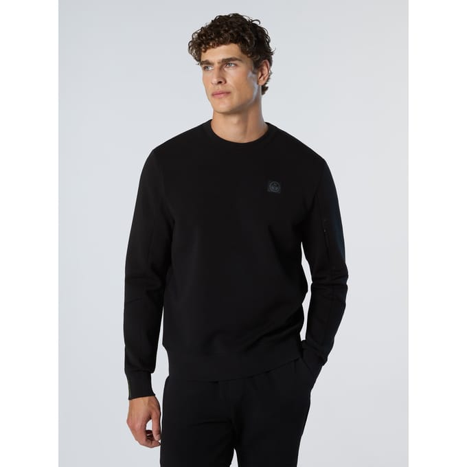North Sails Sweatshirt Scuba-stof met ronde hals