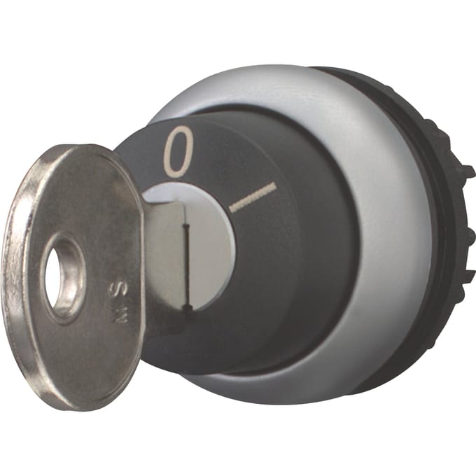 Eaton 111790 M22-WS-MS2 Sleutelknop Kunststof frontring Sleutel Zwart 1 stuk(s) Piece