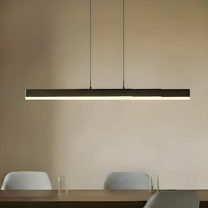Lucande LED hanglamp Torven, zwart, CCT, uitschuifbaar
