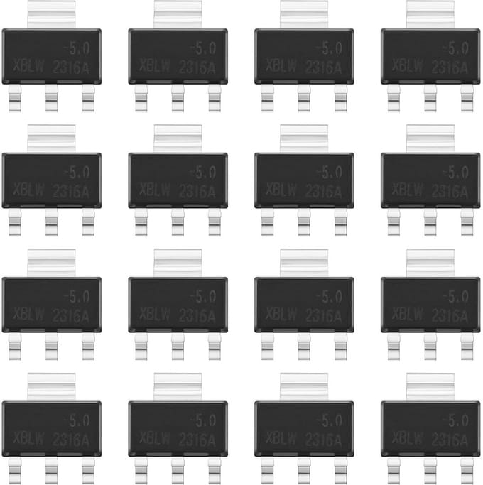 50x Mini Spanningsregelaar 5V 1A SMD SOT-223 Componenten voor Elektronica DIY