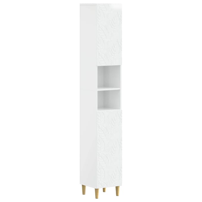 vidaXL - Badkamerkast - met - Open - Plank - DELFT - Hoogglans - Wit