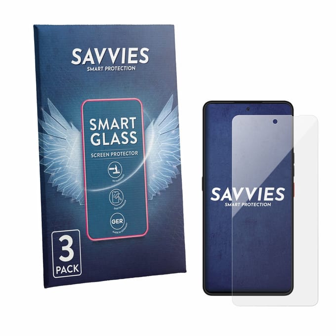 3 Stuks Savvies Screenprotector - geschikt voor Volla Phone Plinius - beschermfolie glas transparant