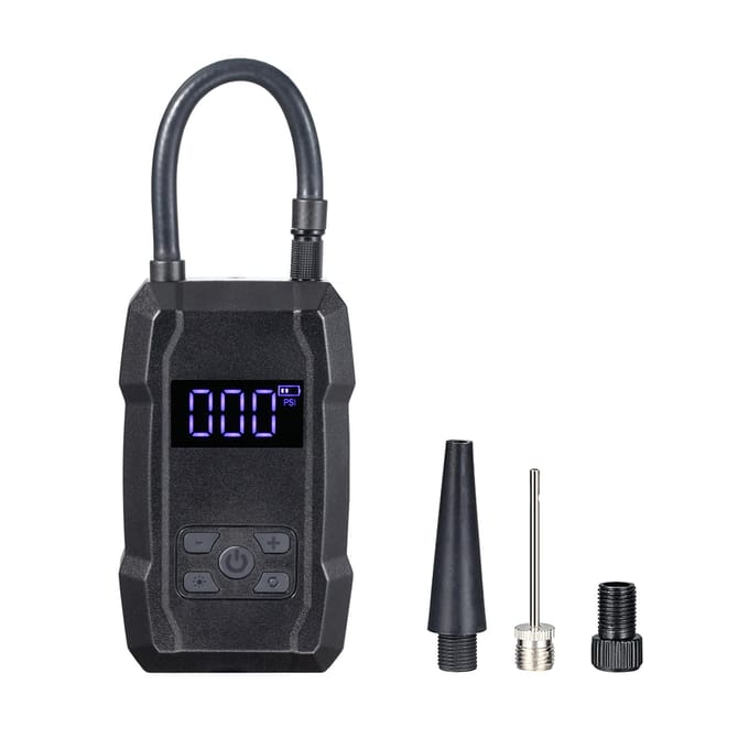 Draagbare draadloze bandenpomp LCD digitale 150 PSI luchtcompressor 8000mAh oplaadbare luchtpomp zwart