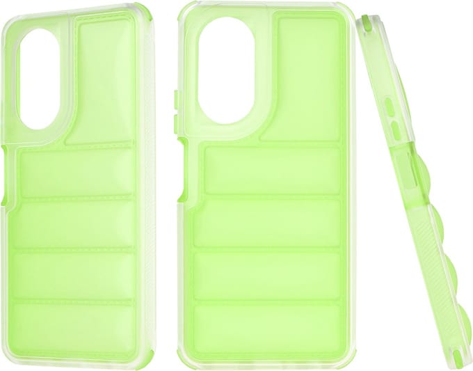 Hoesje geschikt voor Oppo A58 4G - Techsuit Wave Shield Shockproof Hard Case Back Cover - Groen