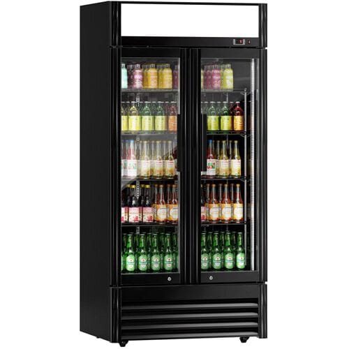 GGM Gastro Getränkekühlschrank - 630 Liter - mit 2 Glastüren & Werbedisplay