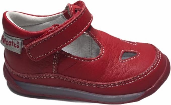Falcotto gesloten velcro sandaal 422 rood mt 19
