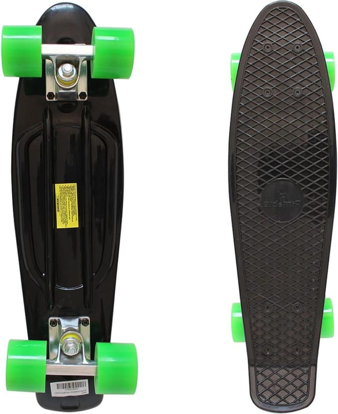 Compleet Skateboard - Cruiser Board - Stad Verkenning - Volledig Gemonteerd - 22 Inch Dek - Zwart