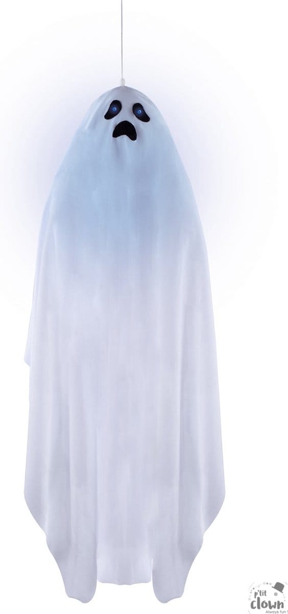 Halloween Animatiepop Spook 90 cm aan ophangkoord