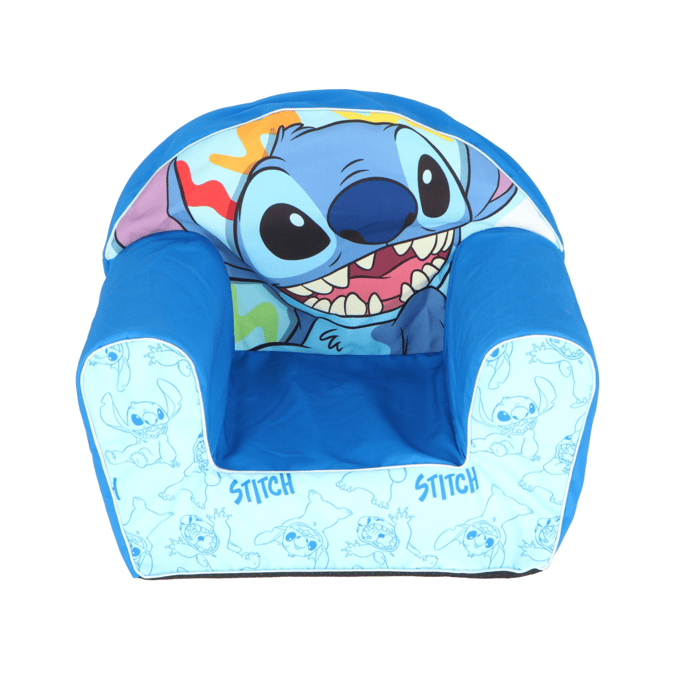 Kinderfauteuil Lillo & Stitch - 32x52x42 cm - Blauw/schuimrubber
