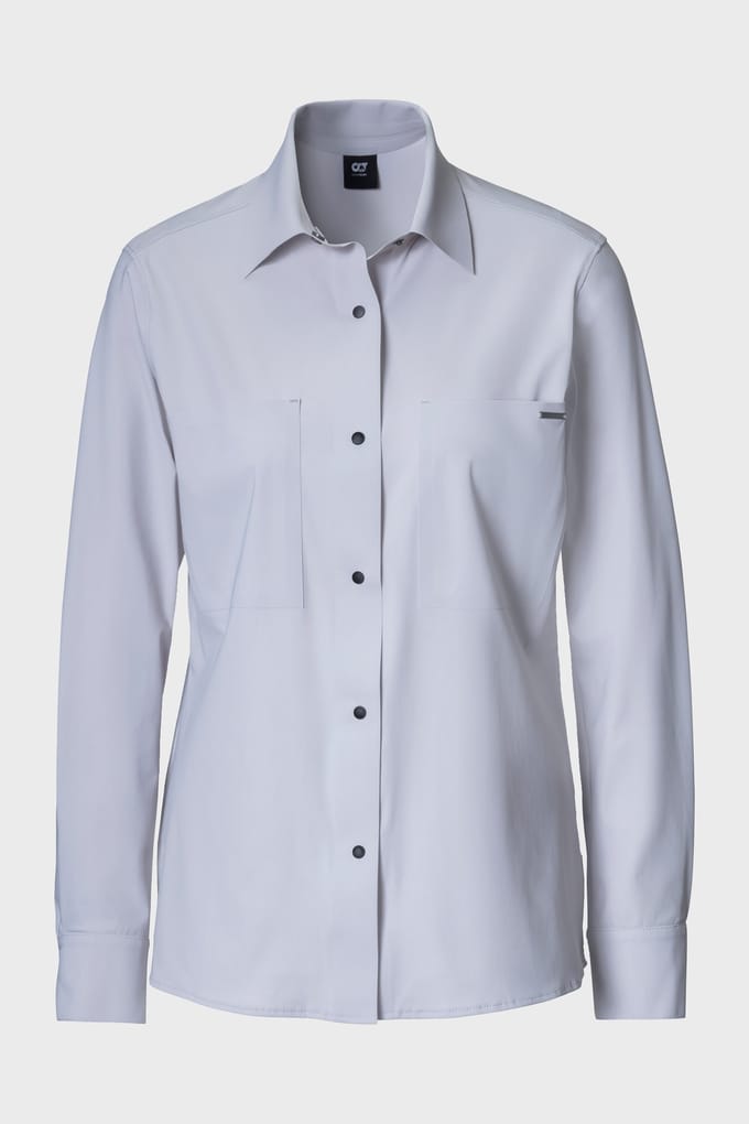 AlphaTauri Jeuwo V2.y8.02 Polo Shirt Long Light Grey Größe: M | Business hemden Outlet | Damen | Grau