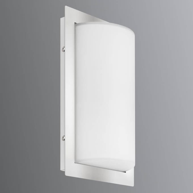 LCD Buitenwandlamp Luis, roestvrij staal, glas, E27