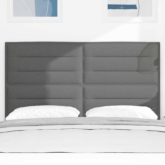 vidaXL Hoofdbord Donkergrijs 144 cm Stof