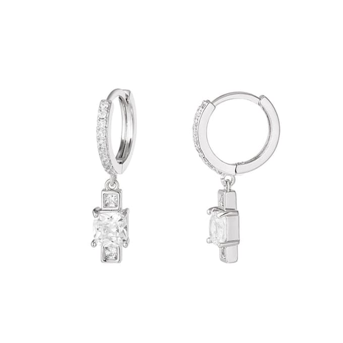 Bijoutheek Oorhangers Zircon copper zilver 0289916-118