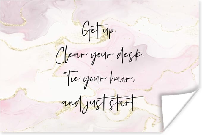 Poster Motivatie - Studeren - Student - Quote - 90x60 cm