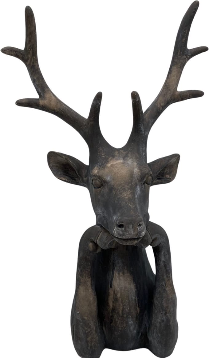 countryfield | Beeld Countryfield Zen Hert Buste Bruin 52cm | Eliassen