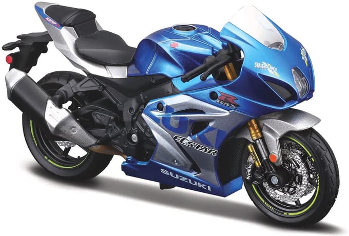 Bburago Suzuki Gsx-R 1000 R - Modelauto - Schaal 1:18 - Blauw/Zilver