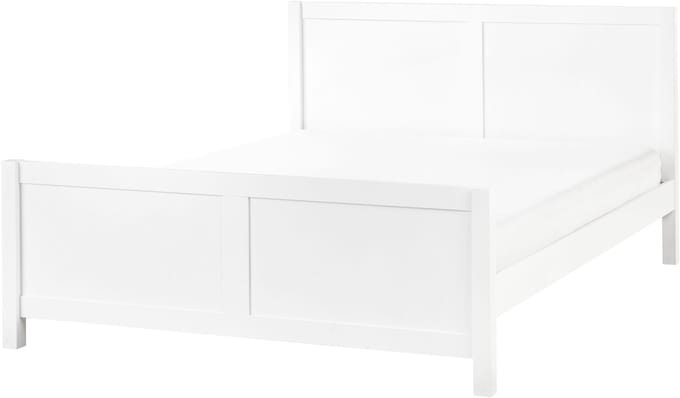 CHAMPAGNAT - Tweepersoonsbed - Wit - 160 x 200 cm - Rubberhout