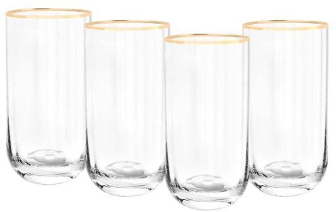 BRICARD CADIZ LONGDRINKGLAZENSET | GOUD 4-DELIG