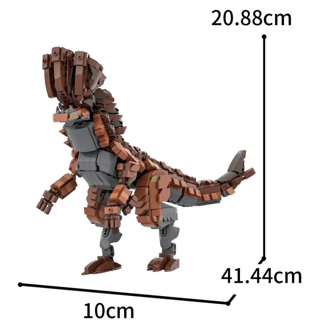 Gobricks MOC-137759 Monster Hunter Barroth Bouwstenen Speelgoed brown