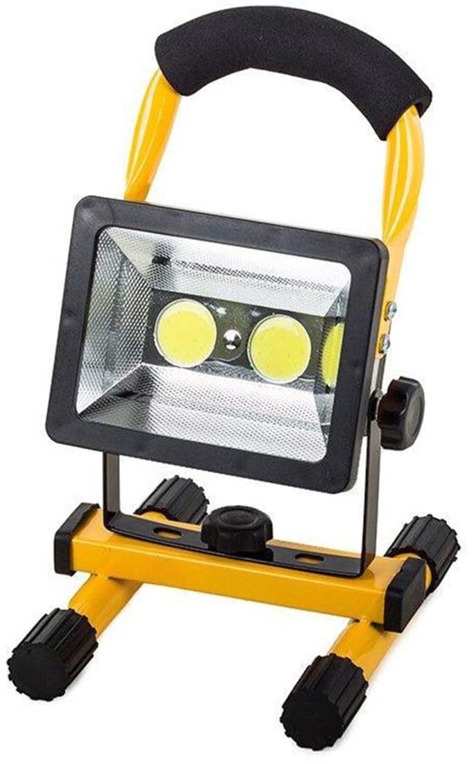 LED Bouwlamp - Halogeen - draagbaar - Op accu - met statief