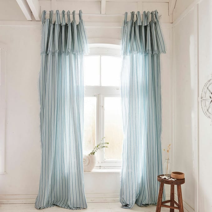 LOBERON Gordijn Anjoutey blauw/wit