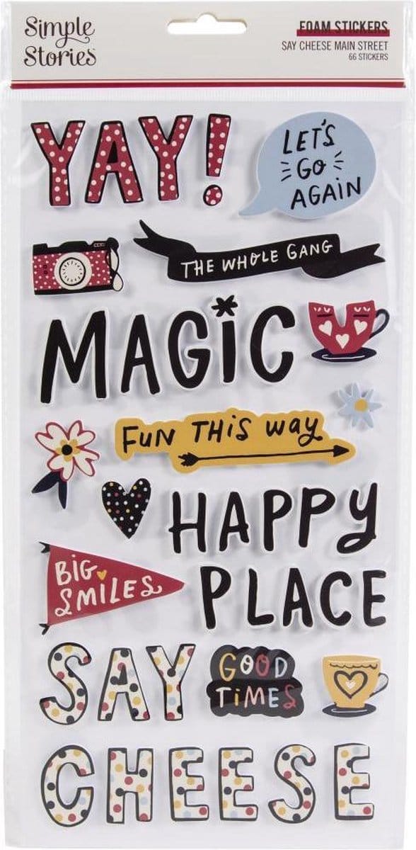 Simple Stories Say Cheese Main Street Foam Stickers 66/Pkg (SCM14220)