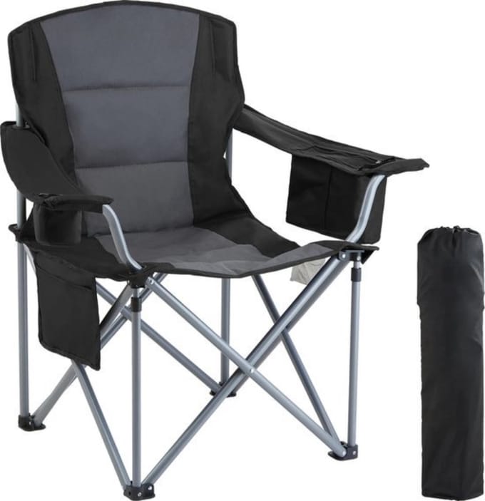 Happyment campingstoel - Vouwstoel - Strandstoel en visstoel - Opvouwbaar